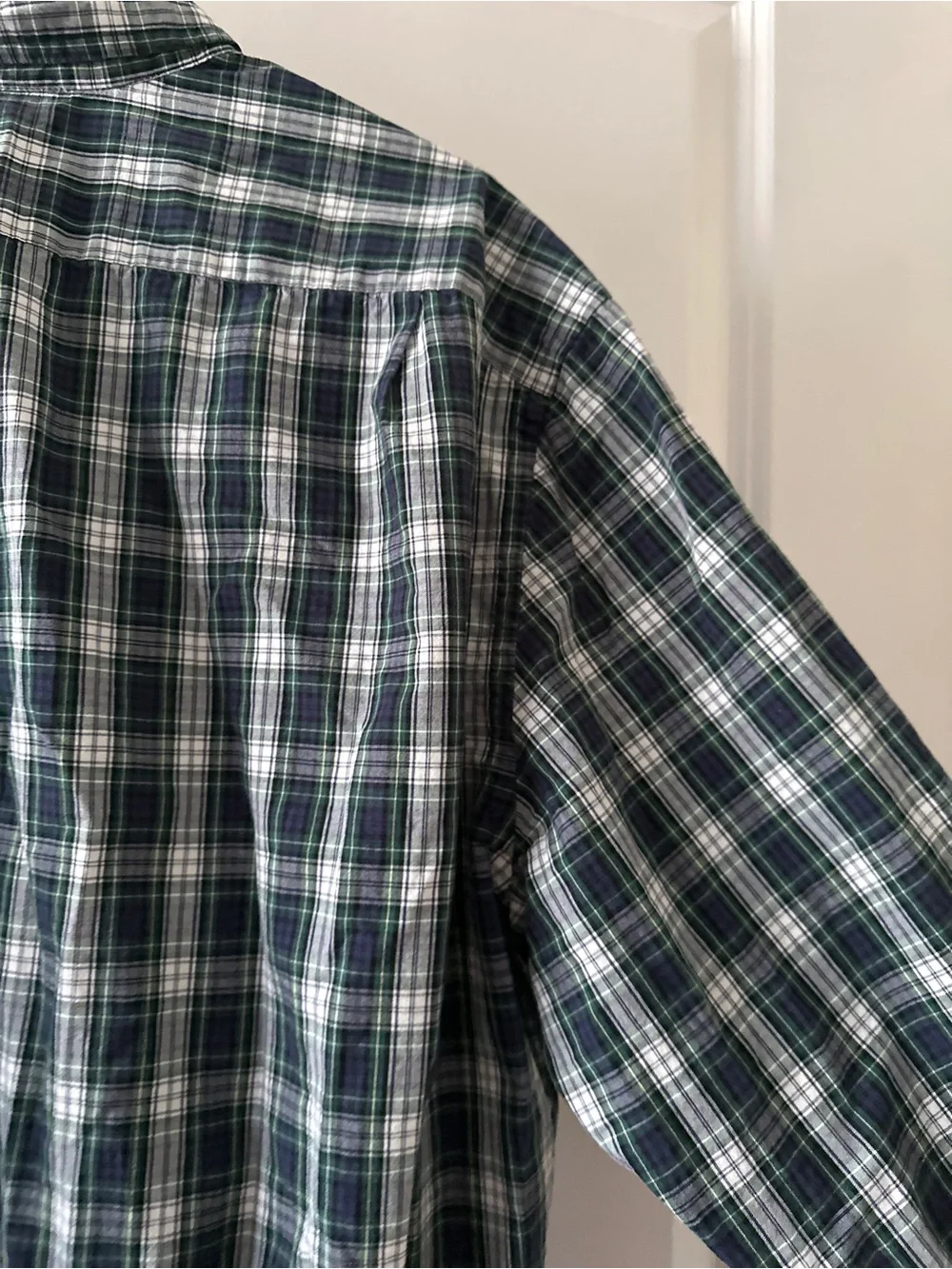 J.Crew Blue Plaid Flex Washed Slim Fit Long Sleeve Button Down Shirt Men’s Sz XL